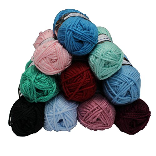 Lot de 10 pelotes de laine de 25g par Kurtzy TM