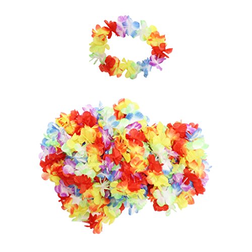 Lot de 50 Couronnes de Fleurs Hawaïennes pour u...