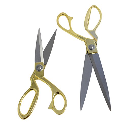 M lot de 2 ciseaux de couture dorés de 20,5cm et 25,5cm pour tissus 5060392487143 Kurtzy