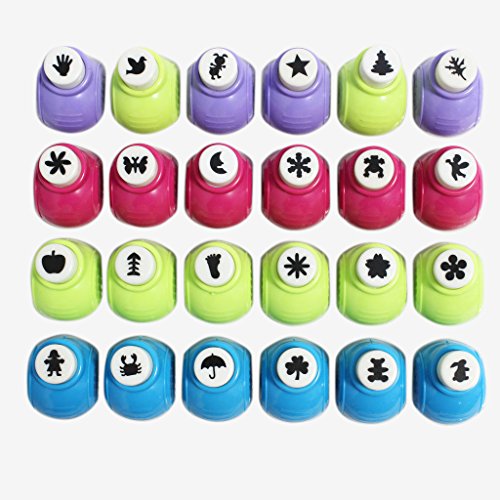 Curtzy M lot de 24 perforeuses perforatrices à papier pour cartes et scrapbooking code EAN 5060392487204 