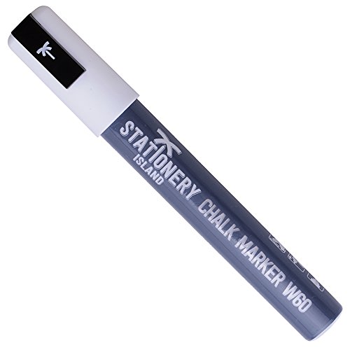 Marqueurs Craie Stationery Island W60-1 couleurs assorties - feutres craie à encre liquide - pointe biseau 6mm - éffacage avec chiffon sec - 60 jours de garantie: satisfait ou 100% remboursé code EAN 5060396811418 