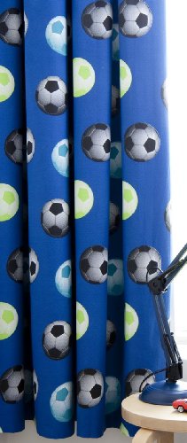 Catherine Lansfield Kids Catherine Lansfield Parure de lit pour enfant Motif football, bleu, Curtains 5060404262416 (5060404262416)