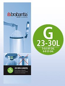 6 rolls x 20 type g 30 litre bin liners (120 ba...