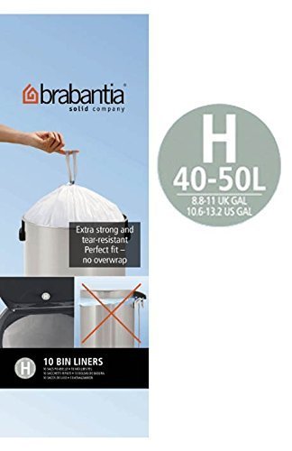 6 rolls x 10 type h 50 litre bin liners (60 bag...