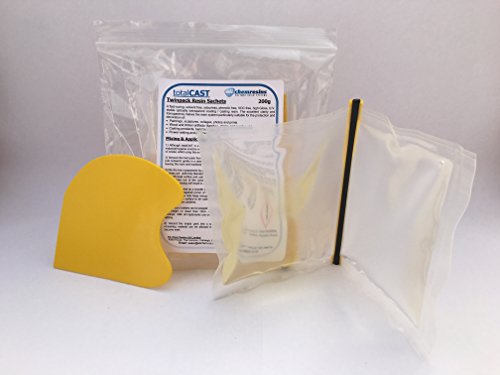 Eli-Chem Resins Art en résine Transparent Résine totalcast Kit de résine pour peintures - 200 ml/200 G 2 Inclus avec en résine et durcisseur et Mixeur. code EAN 5060412070690 