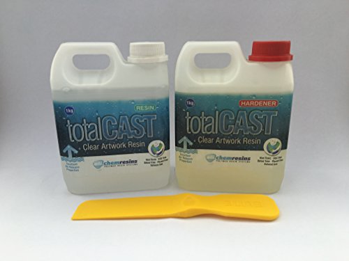 Eli-Chem Resins Art en résine Transparent Kit Résine totalcast pour peintures en résine - en résine et durcisseur inclus et sans mitigeur. 2kg claire code EAN 5060412070713 
