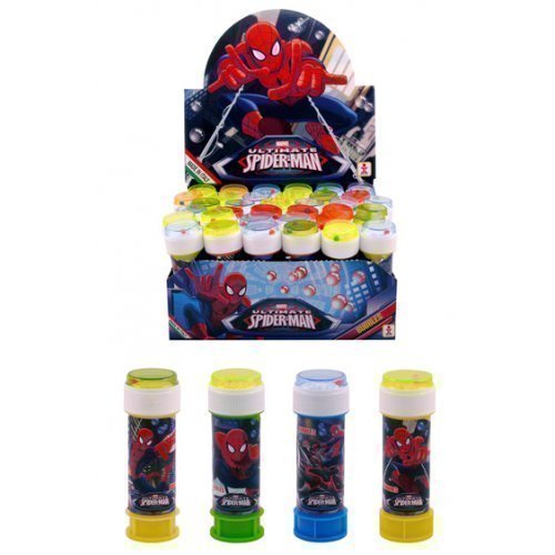 Boîte de 36 ou 6 tubes de bulles à savon design Spiderman/Super-héros - Jouets pour garçons, fête d'anniversaire - 6 Tubes 5060419072642 Fancy Me