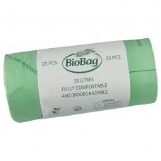 Buttacup BioBag entièrement compostables biodégradables déchets alimentaires Compost Caddy sacs poubelle 50 L (2 rouleaux de 25 sacs) code EAN 5060419091551 