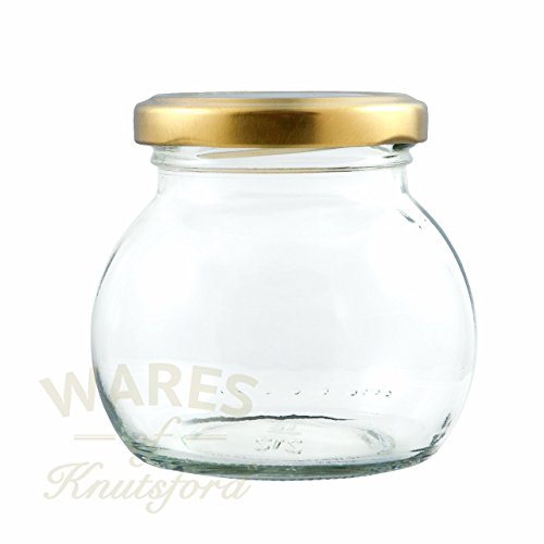 Wares of Knutsford Globe Lot de 212 ml en forme de bocal avec couvercles Or, Verre, 36 5060420631975 (5060420631975)