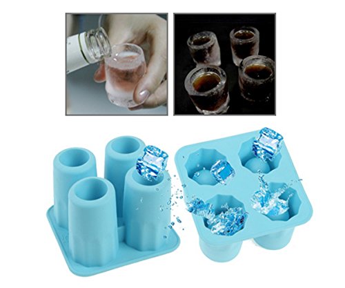 IMBS glace Verre à shot Maker Plateau moule-Fait Frozen Verres à Shot de chocolat, glace, jus pour les fêtes d'anniversaire de Noël Mariage Événements boire Jeux fantaisie Gifts-Couleur Aléatoire 5060422219362 (5060422219362)