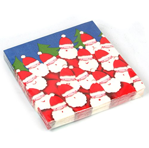 Serviettes de table en Papier Motif Père Noël-P...