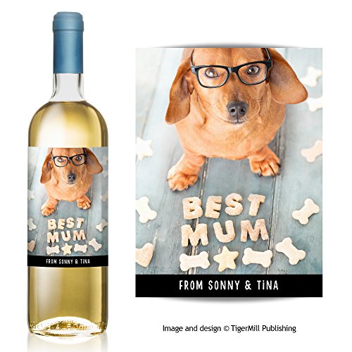 Personnalisé 'Best Mum' Vin étiquette pour chie...