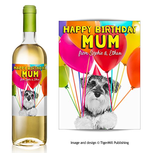 Personnalisé SCHNAUZER miniature d'anniversaire...