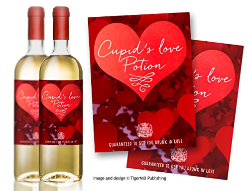 'Love Potion de Cupidon' Lot de 2 étiquettes à ...