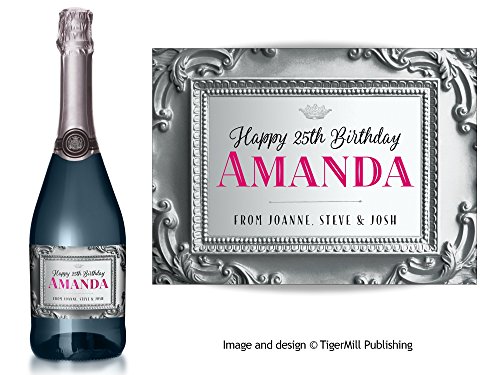 Personnalisé Argent Effet baroque style shabby ...