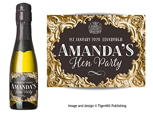 Lot de six personnalisée Mini Champagne (200 ml...