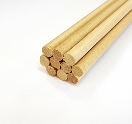 Chevilles en bois dur 12 x 450 mm Lot de 10