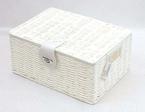 Arpan Panier de rangement en résine tressée ave...