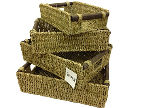 Arpan Xmas Gift Seagrass Storage Basket Hamper ...