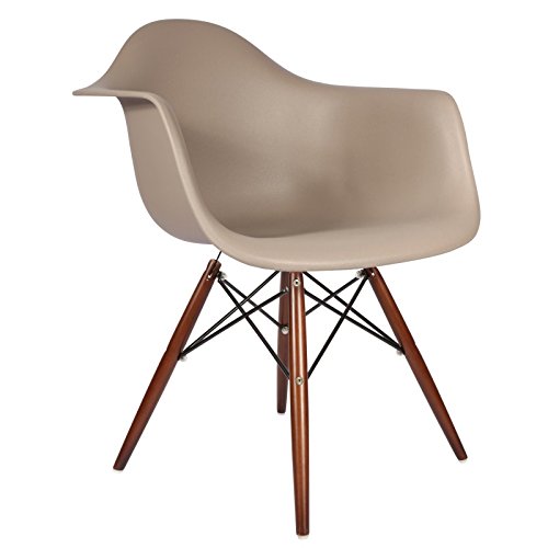 Chaise DAW - Taupe, Noyer