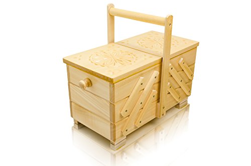 Naturel Décoré 36 cm/14.1 en couture/Boîte à bi...