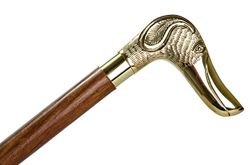 Poignée en laiton doré pour chien unique en pal...