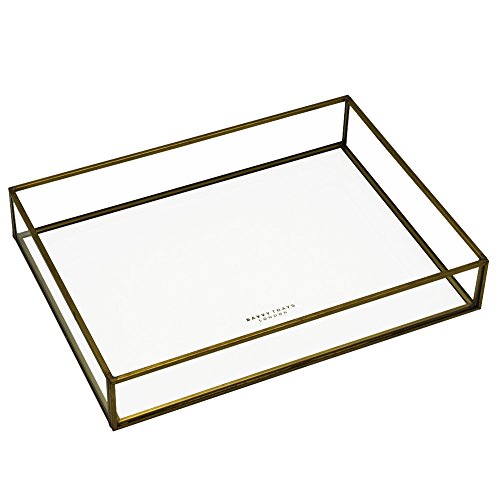 Savvy Trays Grand plateau en laiton et verre à empiler pour bijoux ou rangement à combiner avec les plateaux ou couvercles « orangery » 5060455690619 (5060455690619)