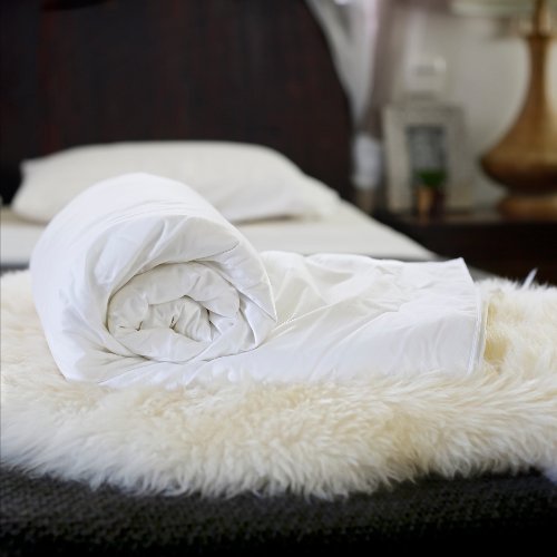 SILK BEDDING DIRECT Couette en Soie. Lit de Bébé. Poids Mi-Saison. Luxe, Finitions Mains. Soie de Mûrier Longues Fibres. Hypoallergénique. 150 cm x 120 cm. Silk Bedding Direct. Certificat - OEKO-TEX® Standard 100 code EAN 5060460670095 