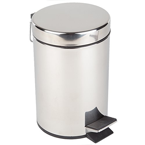 Maison salle de bain Poubelle à Pédale - - Chrome - 26 x 26 x 16 cm - 4l 5060473071728 Brooklyn Clothing