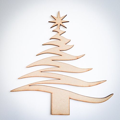 Shu Gifts Arbre de Noël en bois Forme - Craft Vierge - Arbre découpé code EAN 5060475114768 