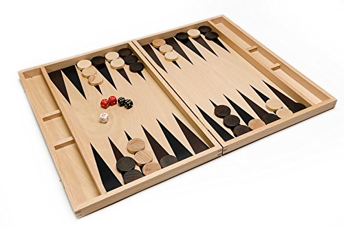 BACKGAMMON - grand 46cmm / 18,1 in artisanal Backgammon en bois 5060480320833 Wooden Magic BACKGAMMON - grand 46cmm / 18,1 in artisanal Backgammon en bois 5060480320833 Wooden Magic