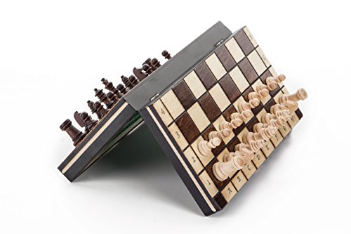 JEU D'ÉCHECS en BOIS de SUPERBE « support MAGNÉ...