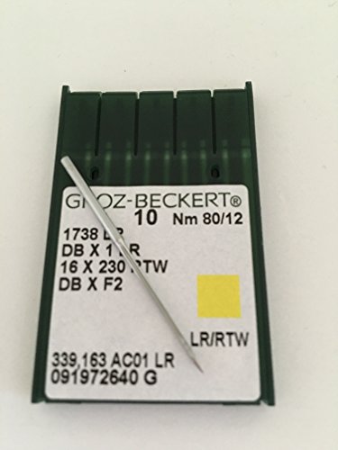 16x230LR groz beckert 16 x 231leather, dbx1lr Taille 80/12 aiguilles pour machine à coudre industrielle Paquet de 10 5060481220934 (5060481220934)