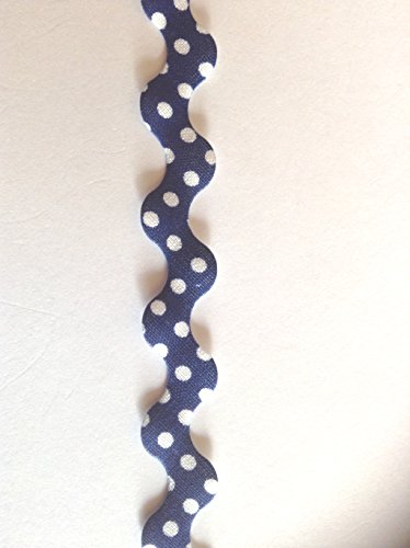 3 M Bleu foncé à pois blanc rickrack, ce est un...