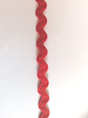 3 M Rouge foncé tressé rickrack, ce est un plat...