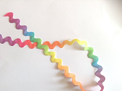3 M arc-en-ciel Coloré tressé rickrack, ce est ...