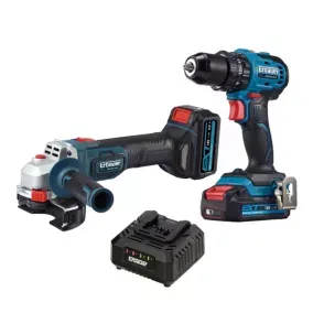  Pack perceuse et meuleuse Erbauer 18V - 4Ah batterie incluse code EAN 5063022544957 