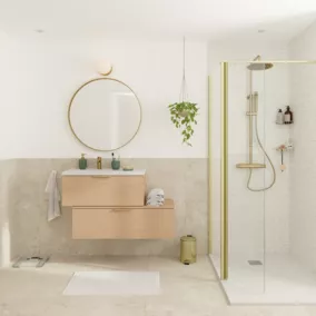  Ensemble meubles de salle de bains Kentia effet chêne avec plan vasque Levanna code EAN 5063022591456 