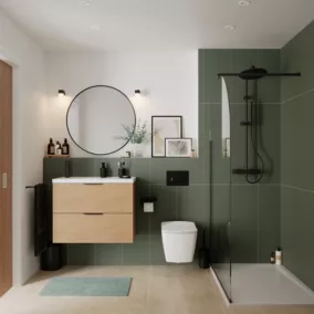  Ensemble meubles de salle de bains Kentia l.80 cm effet chêne avec plan vasque Kentia code EAN 5063022592279 