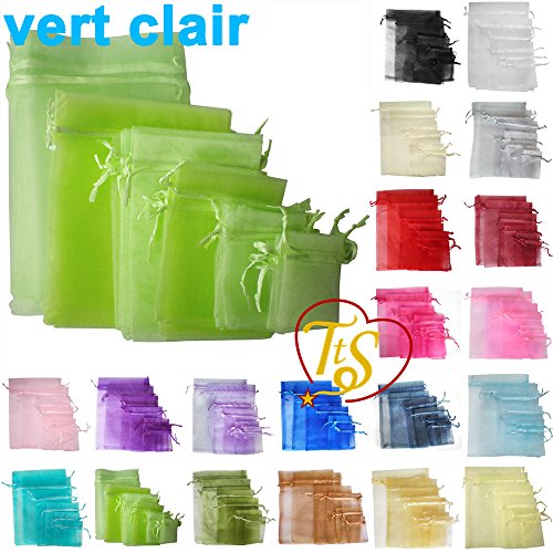 TtS 100 x Sachets Pochettes sac en gaze organza...