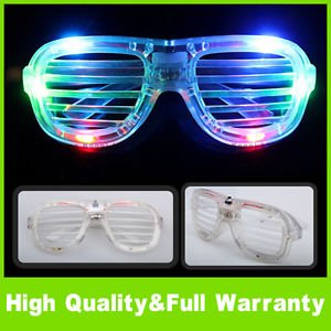 Lunettes volets LED clignotantes Multicolore