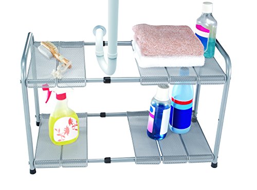 funkybuys® FunkyBuys-Etagère à tablettes ajustables pour exploiter l'espace sous lavabo A. 2 Tier Chrome 5081952317571 (5081952317571)