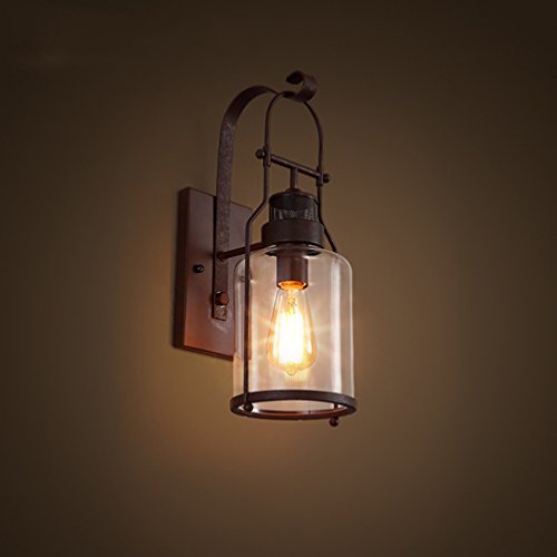 Aiwen Bouteilles en verre style rustique fer forgé applique murale ( ampoules non incluses ) ( 1 support de lampe ) 5085054760396 (5085054760396)