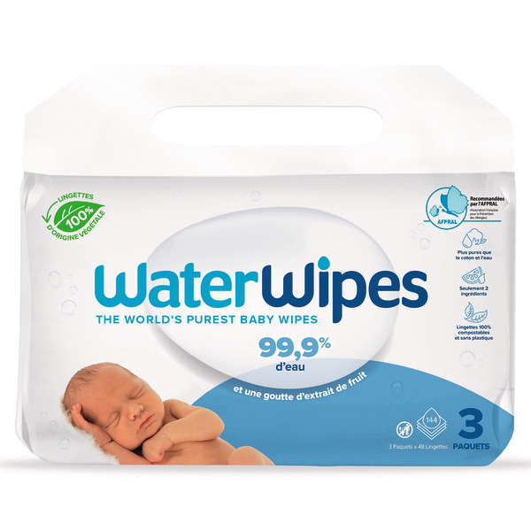 WATERWIPES LINGETTES BÉBÉ 3X48 
 code EAN 5099514002162 
