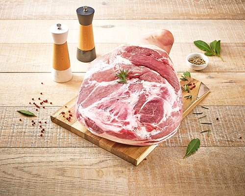 PORC : ÉPAULE ENTIÈRE 
AVEC OS ET JARRET code EAN 5125022810125 