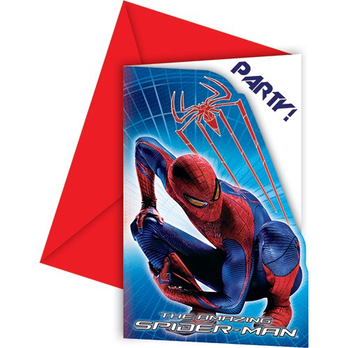 6 cartes d'invitation The Amazing Spiderman™