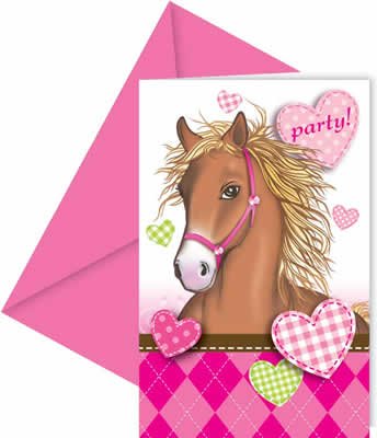 Cartes d'Invitation Anniversaire Cheval Joli Co...