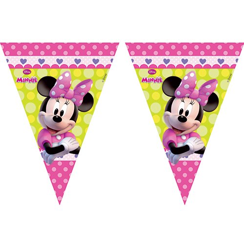 Minnie mouse guirlande drapeaux 2,3 m