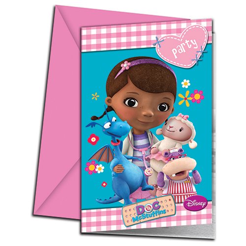 Doc mcstuffins invitations, lot de 6