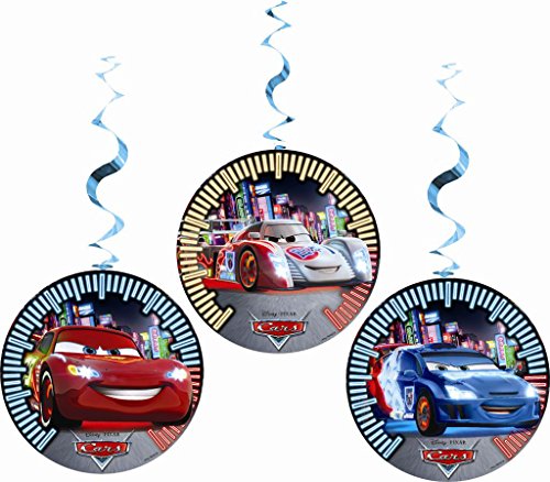 Décorations Parti Néon Disney Cars, Lot de 3